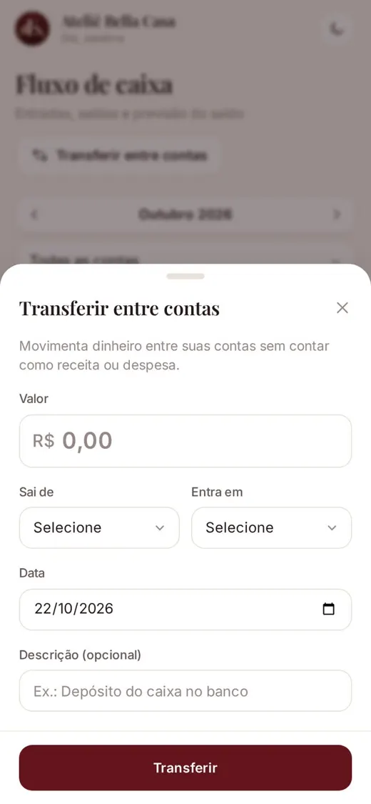Transferir e encerramento